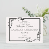 Klassieke uitnodiging voor het repetitiediner. (Staand voorkant)