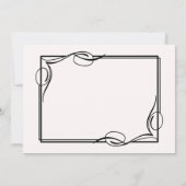 Klassieke uitnodiging voor het repetitiediner. (Achterkant)