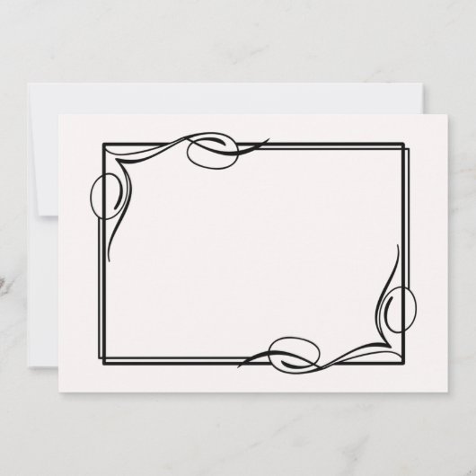 Klassieke uitnodiging voor het repetitiediner. (Achterkant)