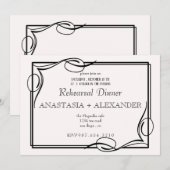 Klassieke uitnodiging voor het repetitiediner. (Voorkant / Achterkant)
