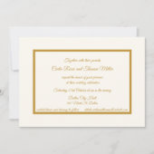 Klassieke uitnodiging voor ivoor en goud (Voorkant)