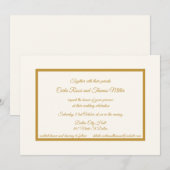 Klassieke uitnodiging voor ivoor en goud (Voorkant / Achterkant)