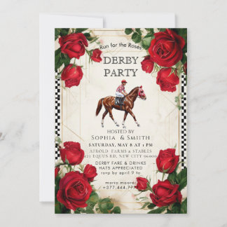 Klassieke uitnodiging voor Kentucky Derby-feest me
