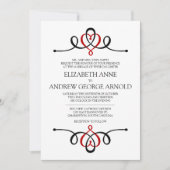 Klassieke uitnodiging voor traditionele bruiloft (Voorkant)