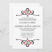 Klassieke uitnodiging voor traditionele bruiloft (Voorkant / Achterkant)