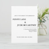 Klassieke uitnodiging voor weddenschappen (Staand voorkant)