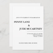 Klassieke uitnodiging voor weddenschappen (Voorkant / Achterkant)