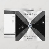 Klassieke uitnodiging voor zwart-wit (Voorkant / Achterkant)