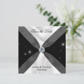 Klassieke uitnodiging voor zwart-wit (Staand voorkant)