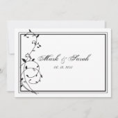 Klassieke uitnodiging voor zwarte en witte grenzen (Voorkant)