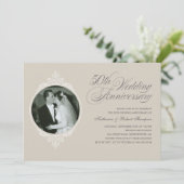 Klassieke uitnodigingen van zandsteen voor 50ste v (Staand voorkant)