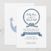 Klassieke uitnodigingen voor trouwfeest met touw e (Voorkant / Achterkant)