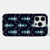 Klassieke uitstraling van blauwe edelstenen met gl Case-Mate iPhone case (Achterkant (horizontaal))
