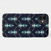 Klassieke uitstraling van blauwe edelstenen met gl Case-Mate iPhone case (Achterkant (horizontaal))