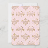 Klassieke uitvinding van Elegant Blush en Gold Wed Kaart (Achterkant)