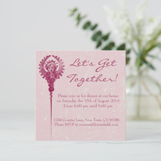 Klassieke uitzending van binnenpartij kaart (Staand voorkant)