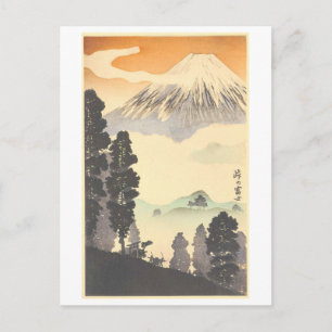 Klassieke uitzicht op Mt. Fuji in Japan Briefkaart