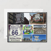 Klassieke uitzichten van de route 66 collage briefkaart (Voorkant / Achterkant)