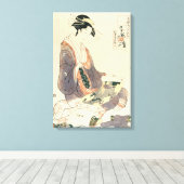 Klassieke  ukiyo-e geisha japans dameskunst canvas afdruk (Insitu (Houten vloer))