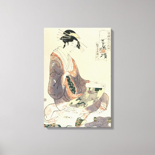Klassieke  ukiyo-e geisha japans dameskunst canvas afdruk (Voorkant)