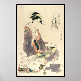 Klassieke  ukiyo-e geisha japans dameskunst poster