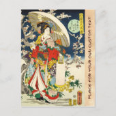 Klassieke  ukiyo-e geisha met paraplu briefkaart (Voorkant)