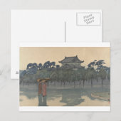 Klassieke  Ukiyo-e Japanse Rainy Scenery Art Briefkaart (Voorkant / Achterkant)