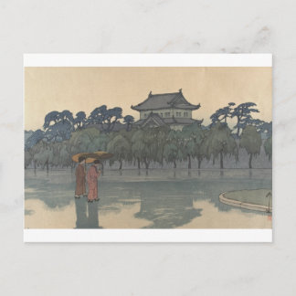 Klassieke  Ukiyo-e Japanse Rainy Scenery Art Briefkaart