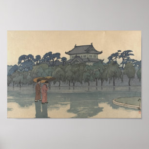 Klassieke  Ukiyo-e Japanse Rainy Scenery Art Poster