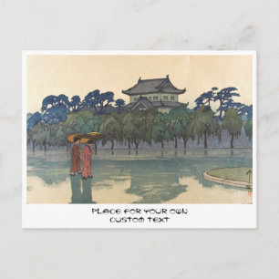 Klassieke  ukiyo-e japanse regenachtige kunst briefkaart