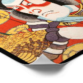 Klassieke ukiyo-e kabuki samurai Utagawa art. Poster (Hoek)