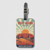 Klassieke Uluru Outback Australië Kunst Bagagelabel (Voorkant (verticaal))