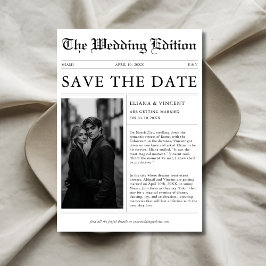 Klassieke  Unieke Fotokrant Trouwen Save The Date