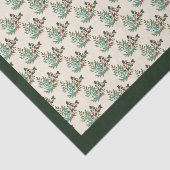Klassieke unieke groene botanische kerstvakantie tissuepapier (Detail)
