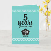 Klassieke universele jubileumkaart voor werknemers kaart (Gele Bloem)