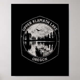 Klassieke Upper Klamath Lake Oregon Buiten Vakanti Poster
