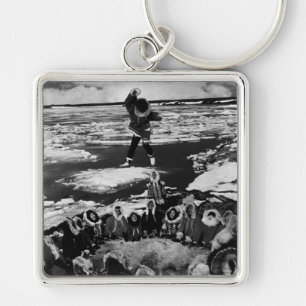 Klassieke USA Alaska eskimo deken werpen 1970 Sleutelhanger