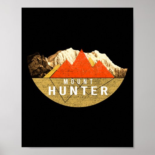 Klassieke Usa Berg Wandelen - Mount Hunter Poster (Voorkant)