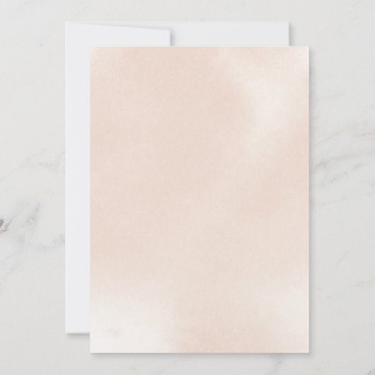 Klassieke ustroze roze roze bruine bruiloft kaart (Achterkant)