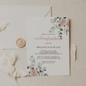 Klassieke ustroze roze roze bruine bruiloft kaart