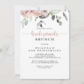 Klassieke ustroze roze roze bruinvissen Brunch Kaart (Voorkant)