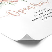 Klassieke usty roze roze roze open borden poster (Hoek)