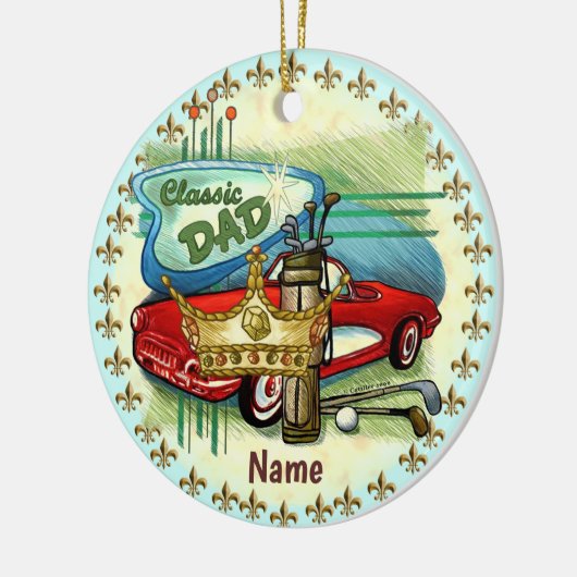 Klassieke vader keramisch ornament (Links)