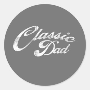 Klassieke vader ronde sticker