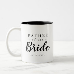 Klassieke vader van de bride tweekleurige koffiemok