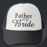 Klassieke vader van de bruid bruiloft script trucker pet<br><div class="desc">Dit is een grote Vader van de bruidsgave van de bruid.</div>