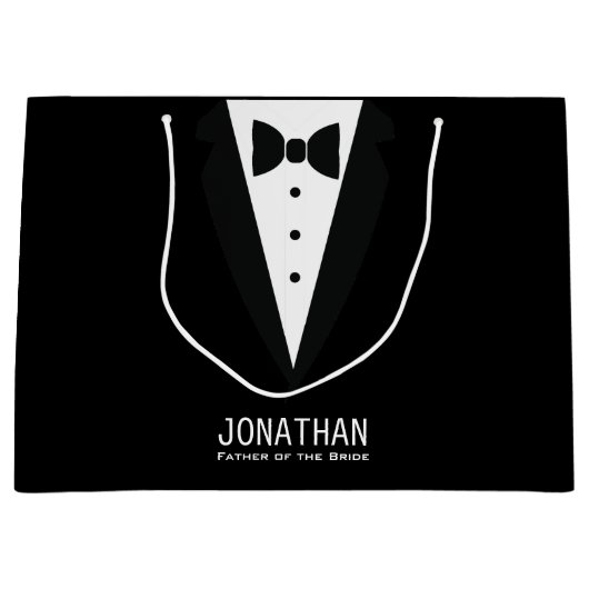 Klassieke vader van de bruid bruiloft Tuxedo Groot Cadeauzakje (Voorkant)
