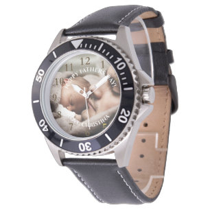 Klassieke vaders Dag Foto Persoonlijk Bericht Horloge