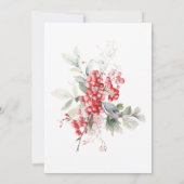 Klassieke vakantie bessen Kerstfeest Kaart (Achterkant)