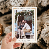 Klassieke vakantie fotokaart feestdagenkaart